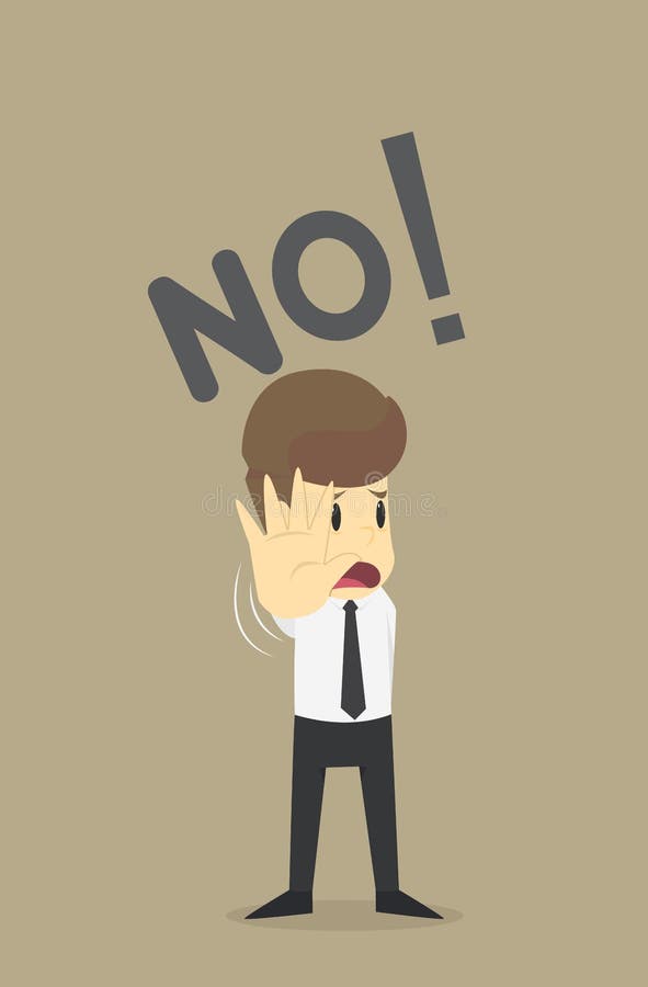 Businessman showing stop gesture ,hand refuse denial,Business ca vector illustration Businessman showing stop gesture ,hand refuse denial,Business ca vector illustration