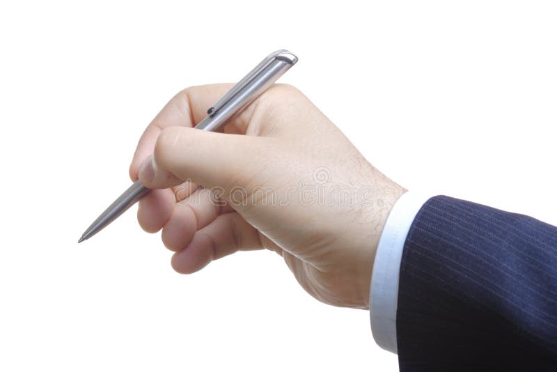 Businessman signing papers stock photography