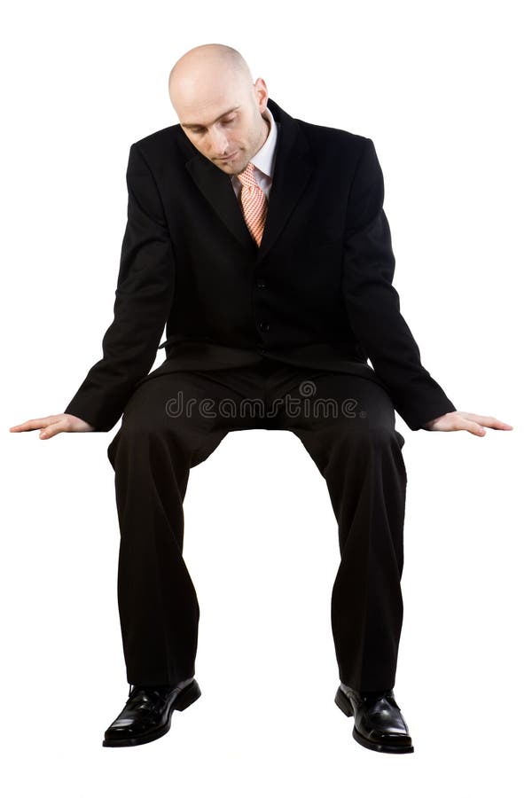 Businessman sitting στοκ εικόνα με δικαίωμα ελεύθερης χρήσης