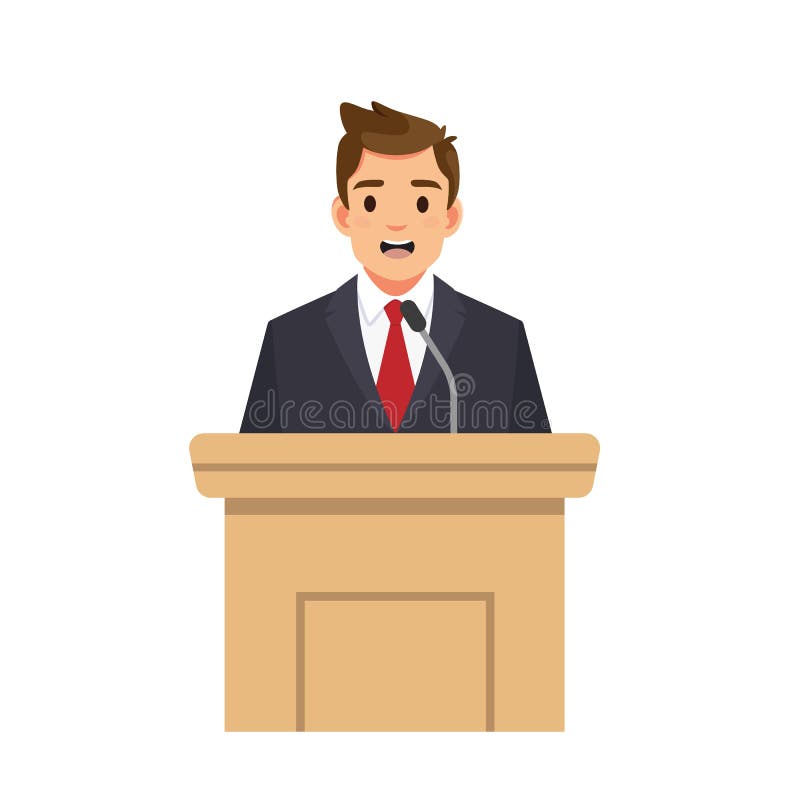 Fear of Public Speaking, Glossophobia. Excitement and Loss of Voice. Man  with Microphone. Vector Illustration, Isolated Stock Vector - Illustration  of scary, panic: 102056518