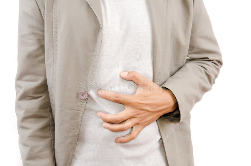 Businessman Suffering From Abdominal Pain. stock photography