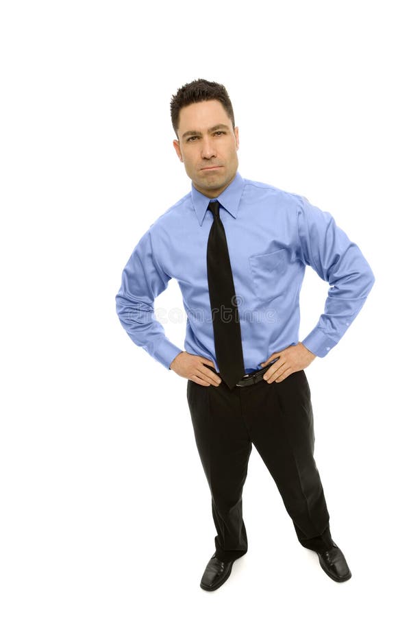 Businessman in a suit stands holding a jacket. Businessman in a suit stands holding a jacket