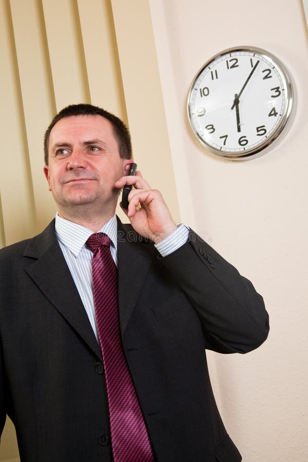 Businessman talking on the phone