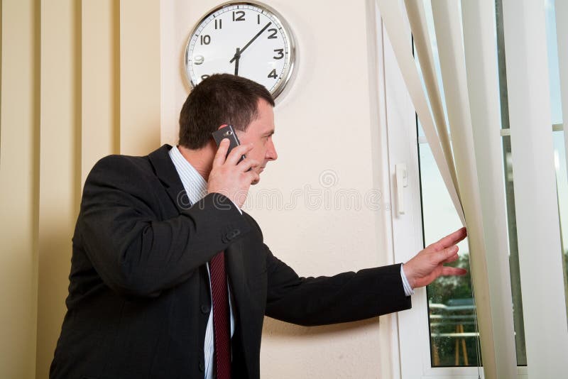 Businessman talking on the phone