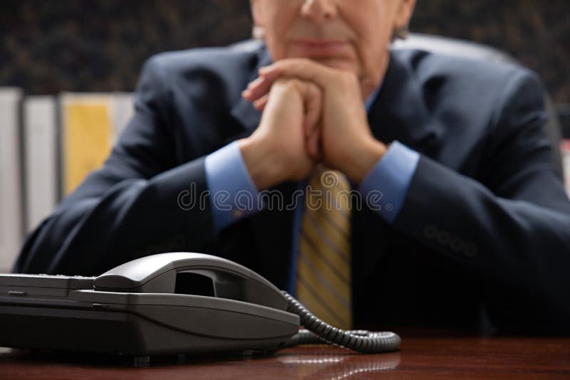 Businessman with telephone