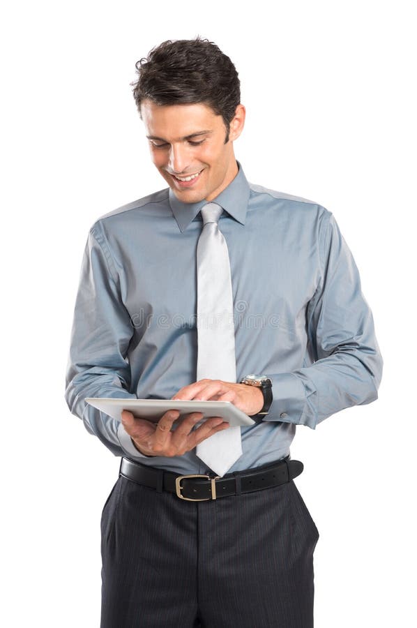 Businessman Using Digital Tablet royalty free stock photography