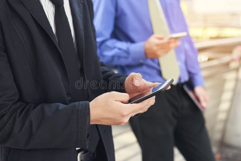 Businessman using mobile smart phone royalty free stock images Businessman using mobile smart phone royalty free stock images