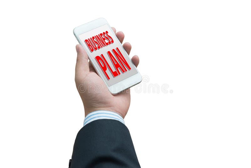 Businessman using mobile smartphone stock photo
