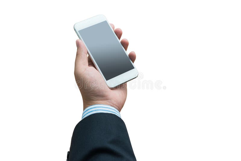 Businessman using mobile smartphone royalty free stock photo