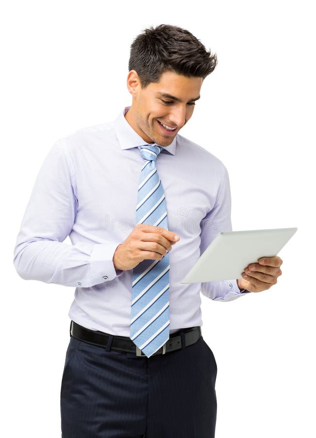 Businessman Using Tablet Computer stock photo