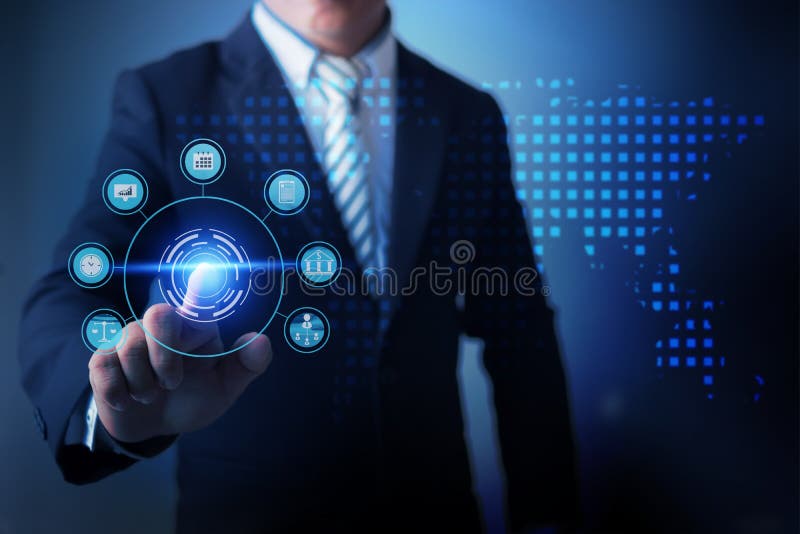 Businessman using virtual reality touching global business and analyzing data of finance business with economic digital graph icon royalty free stock photography Businessman using virtual reality touching global business and analyzing data of finance business with economic digital graph icon royalty free stock photography