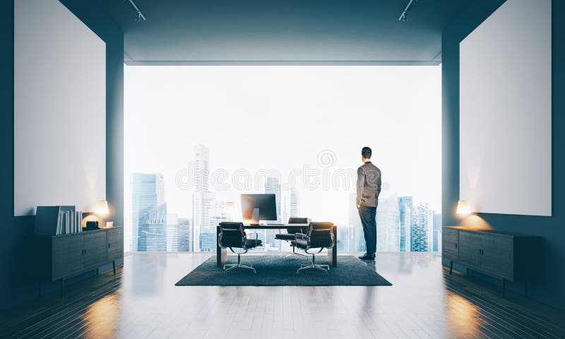 Businessman wearing modern suit and looking at the stock photography Businessman wearing modern suit and looking at the stock photography
