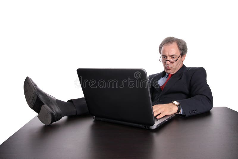 Businessman working royalty free stock photography