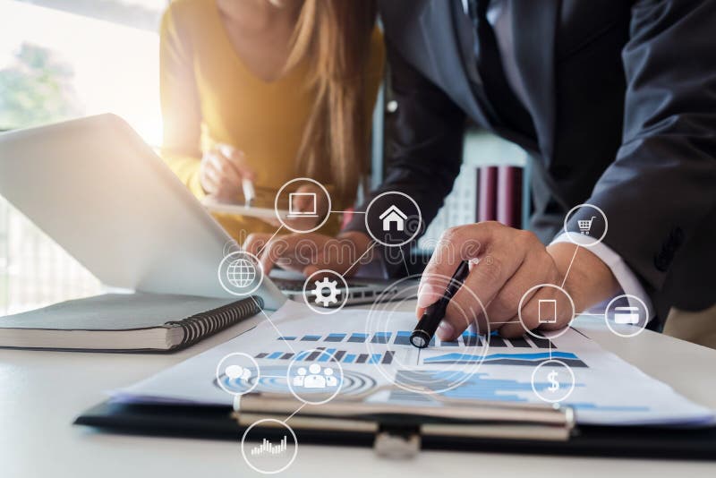 Businessman working as a team Start meeting the new marketing project. stock photography Businessman working as a team Start meeting the new marketing project. stock photography