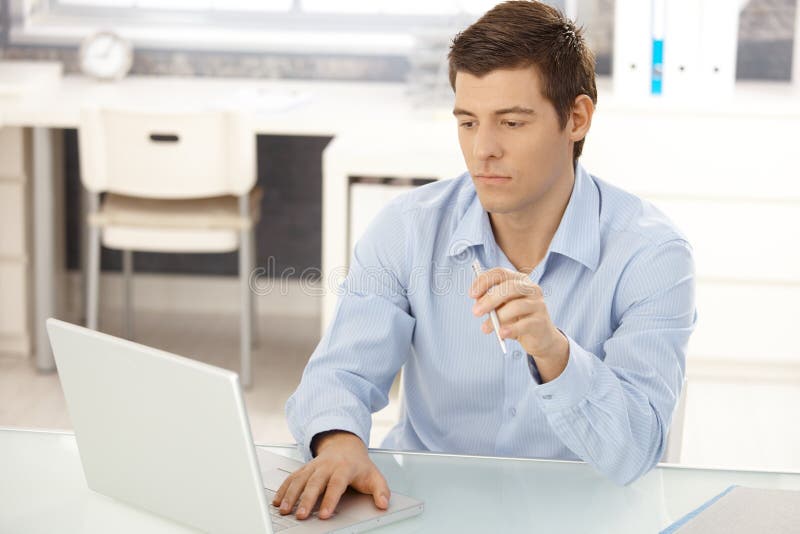 Businessman working in office royalty free stock photos