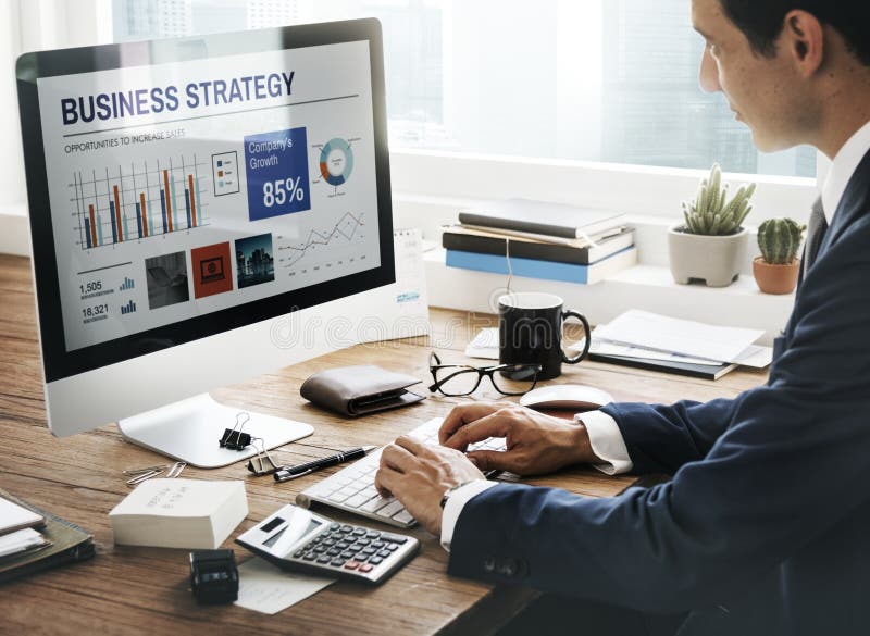 Businessman Workplace Working Business Strategy Concept royalty free stock photography Businessman Workplace Working Business Strategy Concept royalty free stock photography