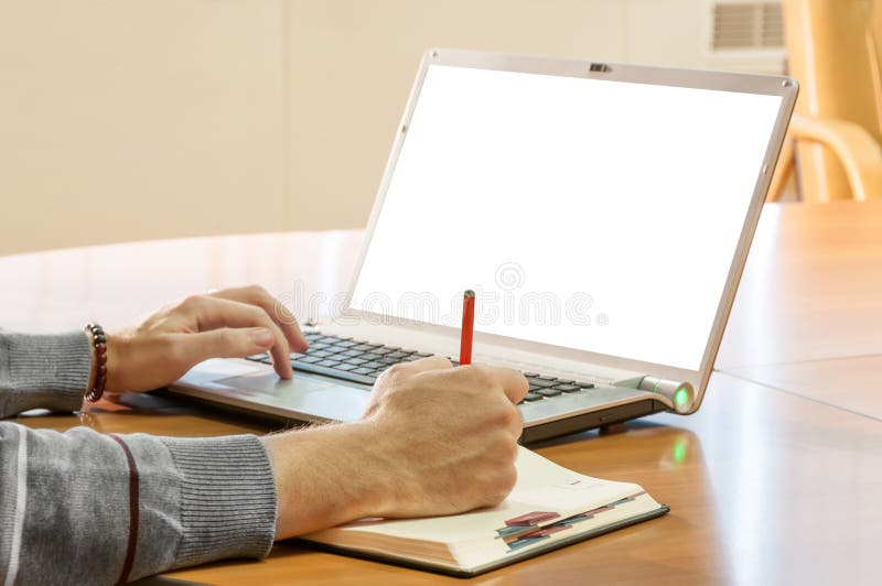 Businessman Writing in His Calendar Stock Photo - Image of document