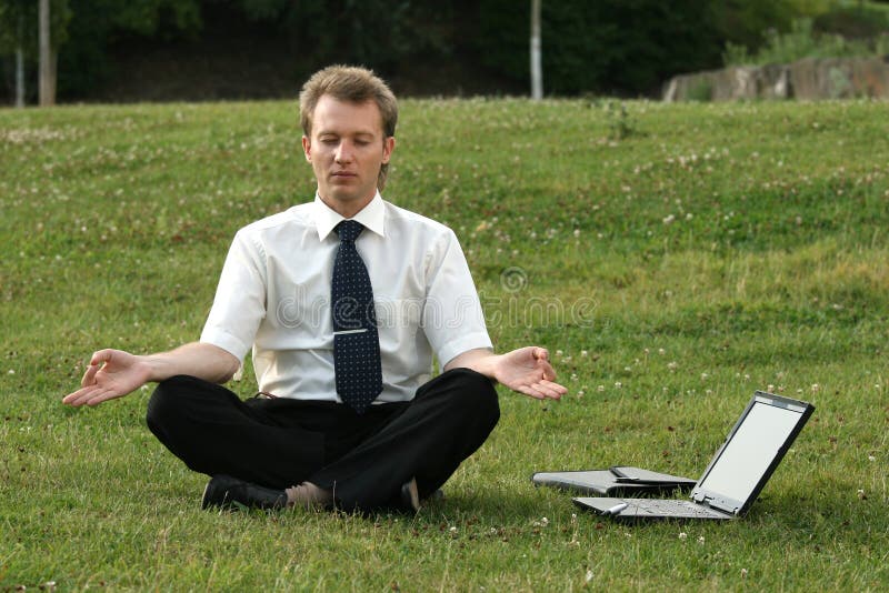 Businessman and yoga