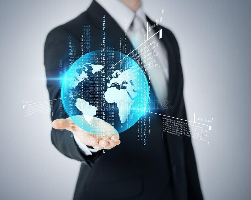 Businessmans hand showing earth globe royalty free stock photo Businessmans hand showing earth globe royalty free stock photo