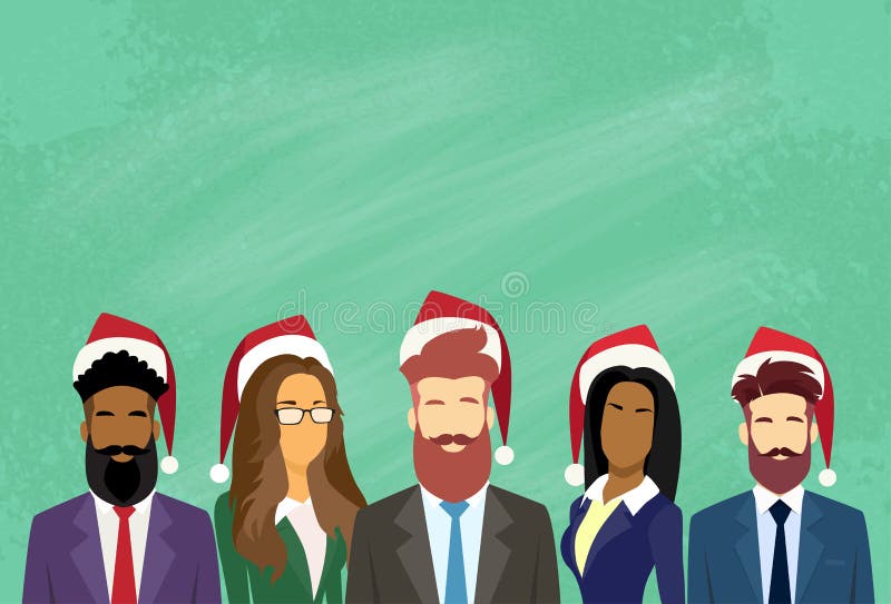 Businessmen Group Business People New Year vector illustration Businessmen Group Business People New Year vector illustration