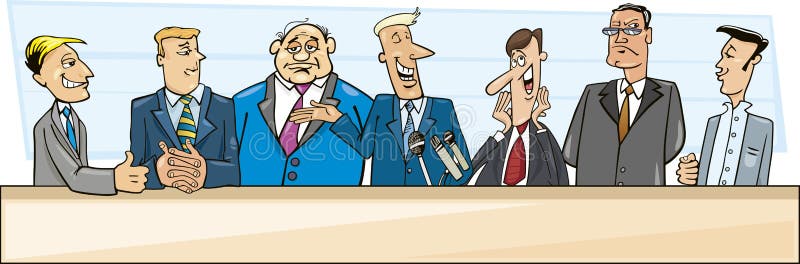 Businessmen and politicians royalty free illustration