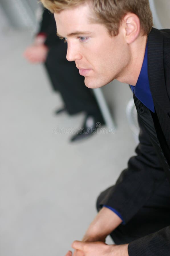 Businessmen waiting royalty free stock image