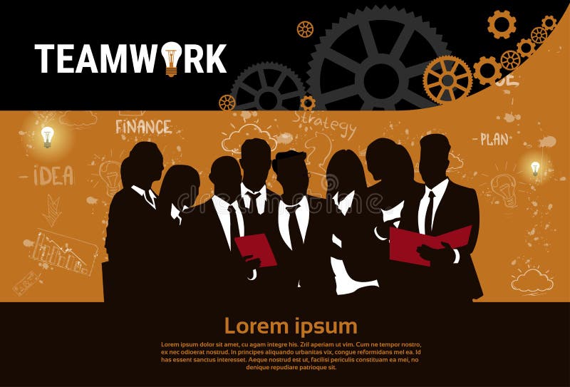 Businesspeople Group Team Brainstorm Teamwork Business Plan Strategy Concept Startup Development Banner vector illustration Businesspeople Group Team Brainstorm Teamwork Business Plan Strategy Concept Startup Development Banner vector illustration