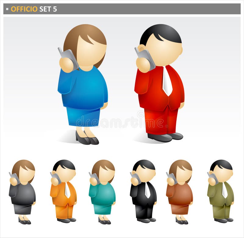 Businesspeople icon set