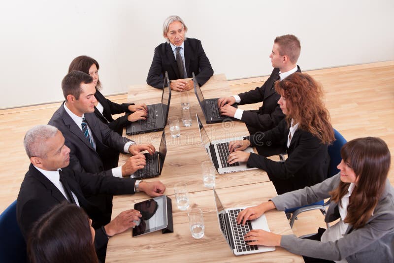 Businesspeople In Meeting royalty free stock photo