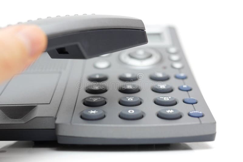 Businessperson is answering the phone royalty free stock image