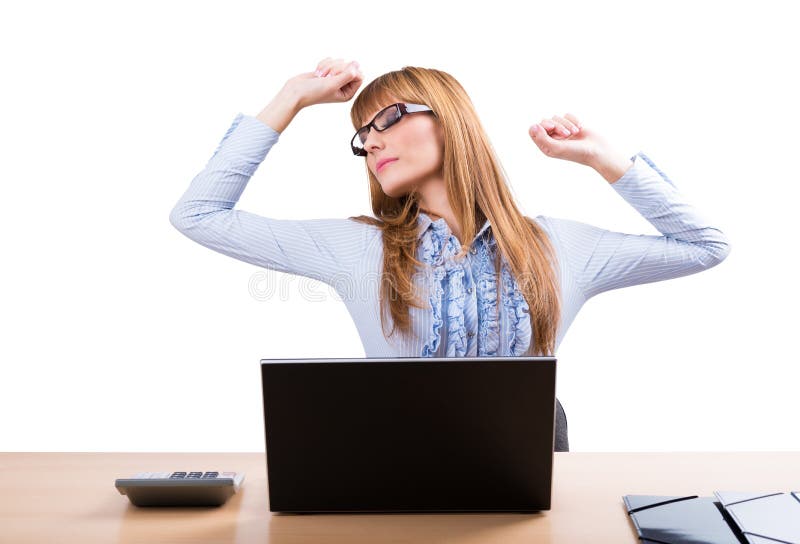 Businesswoman With Back Pain stock images