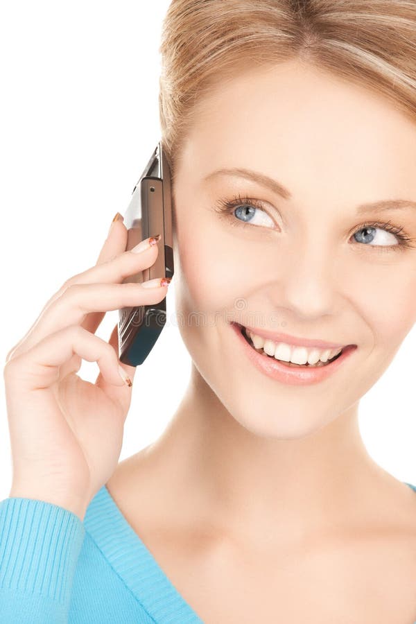 Businesswoman with Cell Phone Calling Stock Image Image of chatting