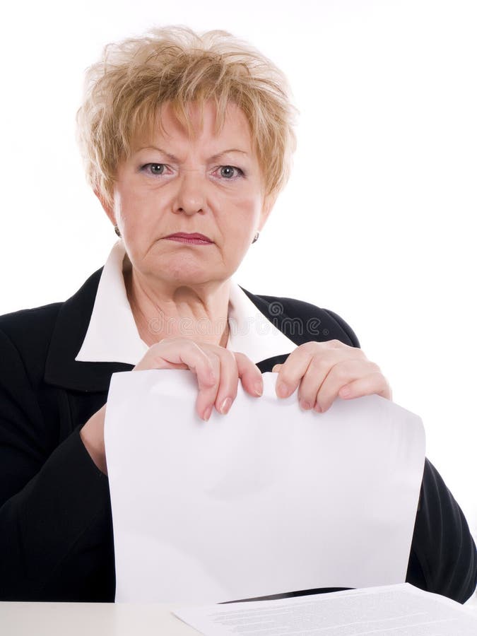 Businesswoman with documents