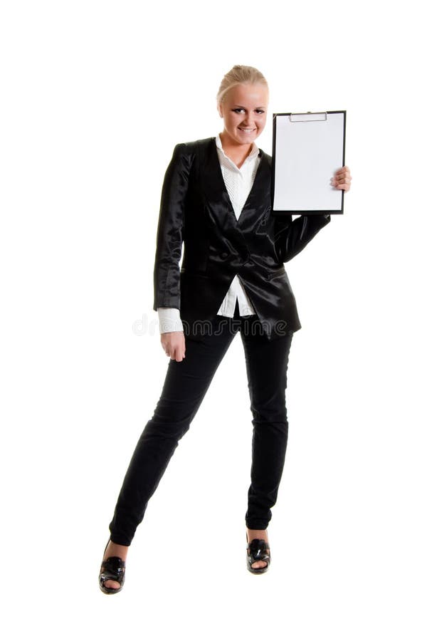 Businesswoman with folder