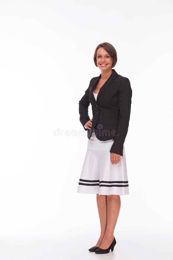 Businesswoman isolated on white