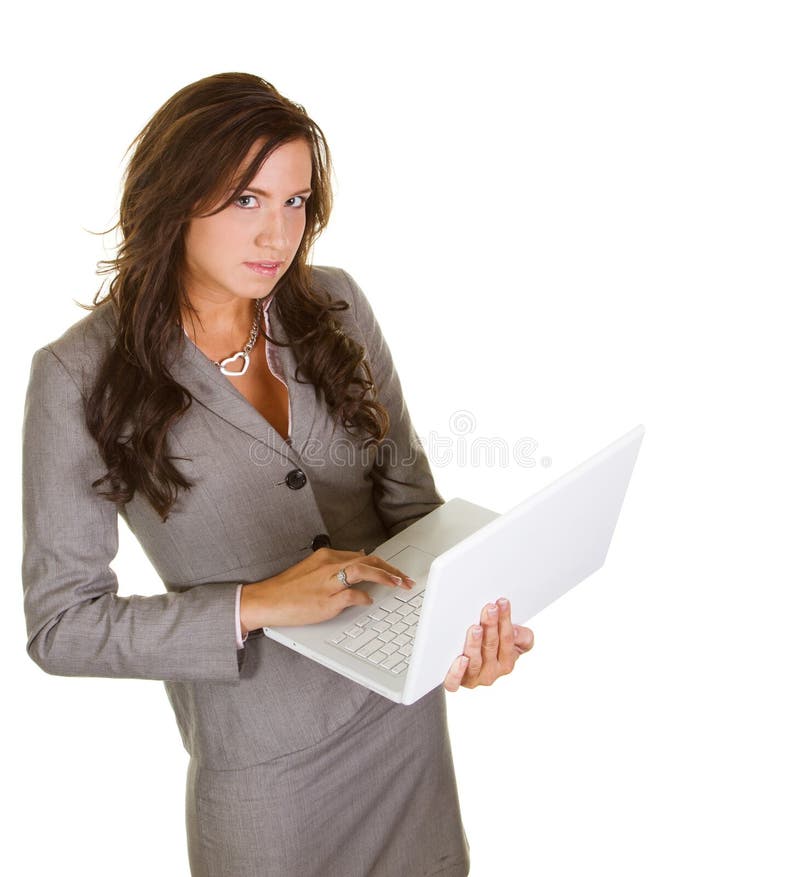 Businesswoman with laptop