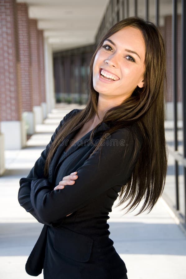 Businesswoman with a laughing smile