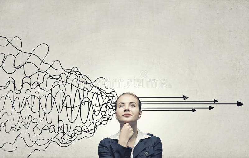 Businesswoman making decision royalty free stock images Businesswoman making decision royalty free stock images
