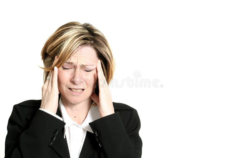 Businesswoman migraine