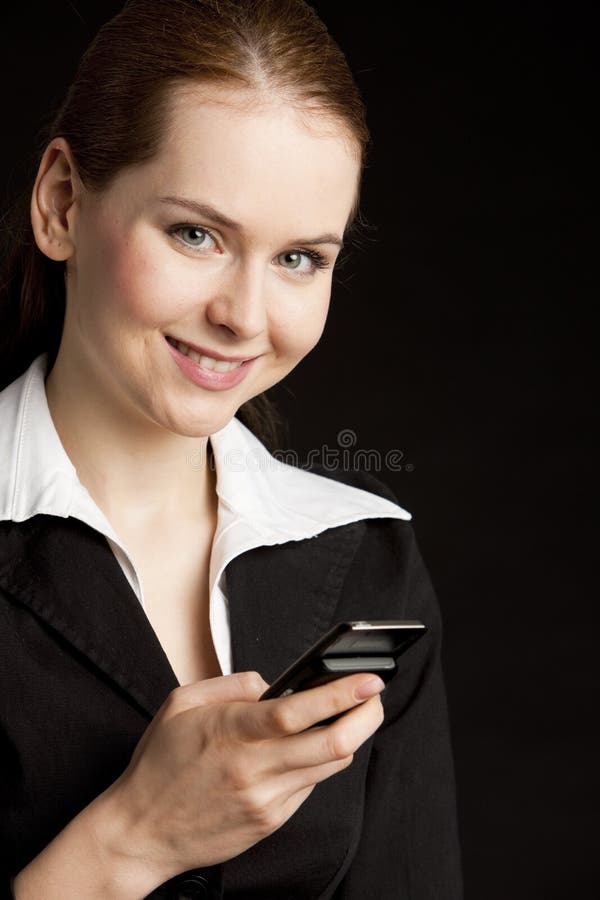 Businesswoman with mobile