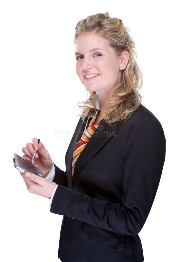 Businesswoman with PDA