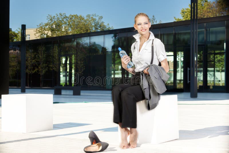 Businesswoman relaxing