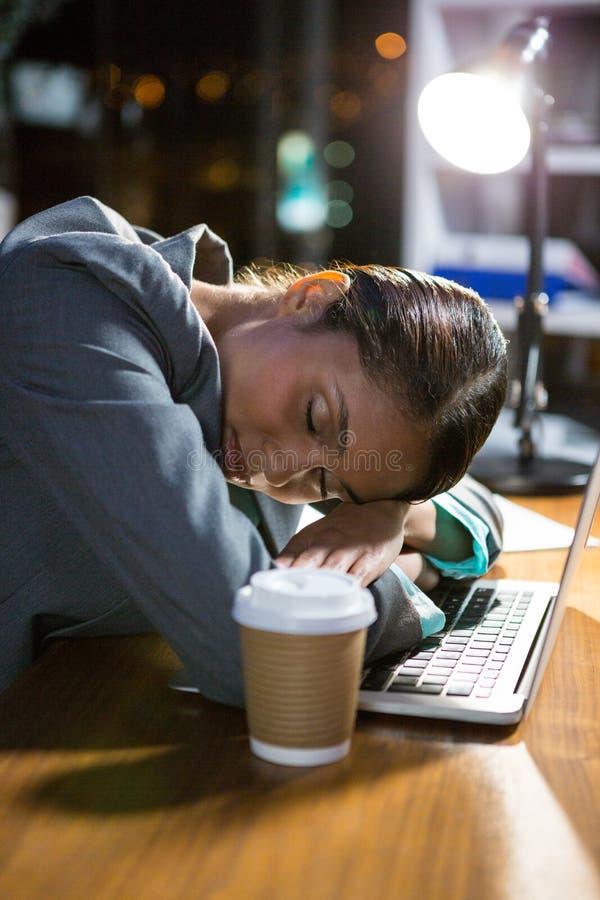 Sleeping while Working stock image. Image of keyboard 12495983