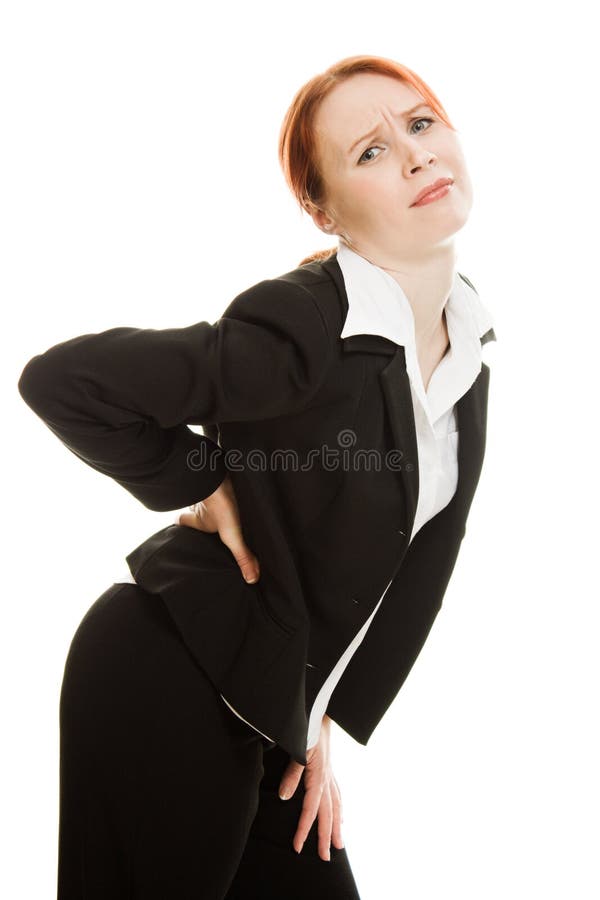 Businesswoman suffering from the pain