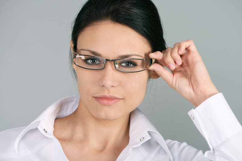 Businesswoman wearing eyeglasses