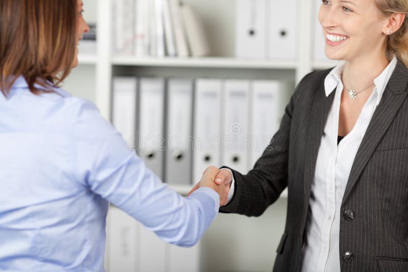 Businesswomen Shaking Hands royalty free stock images