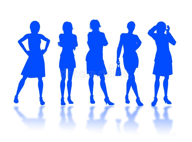 Businesswomen silhouettes