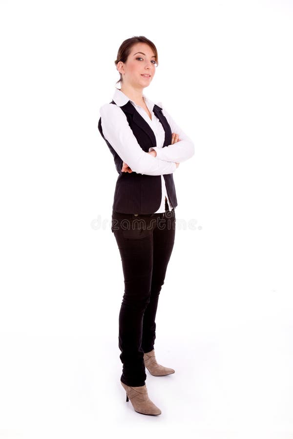 busineswoman pozy strony pozycja zdjęcia stock busineswoman pozy strony pozycja zdjęcia stock
