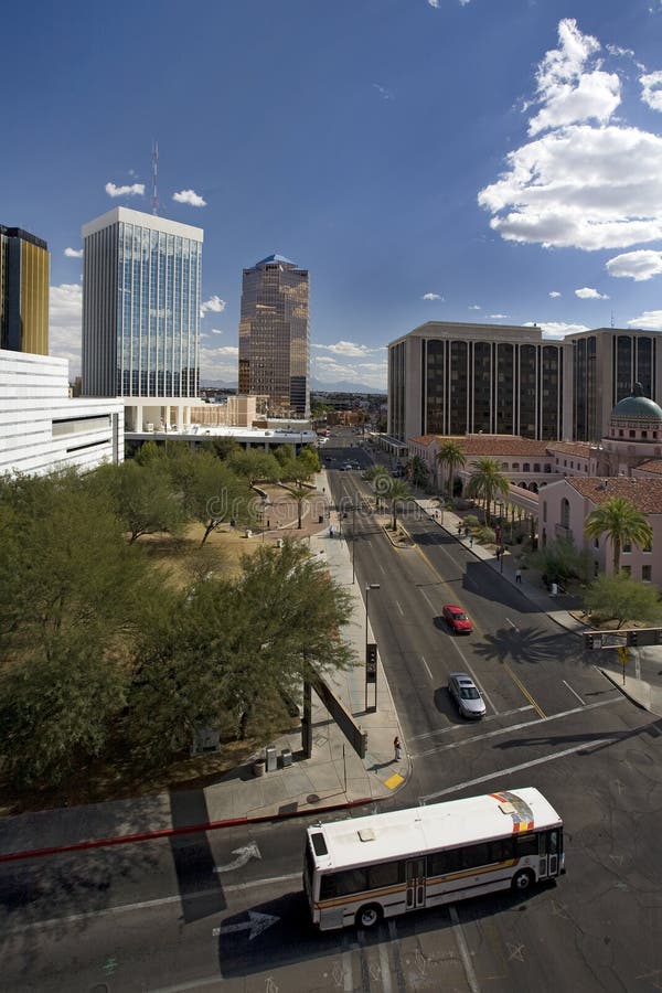 buss i stadens centrum tucson arkivbilder buss i stadens centrum tucson arkivbilder