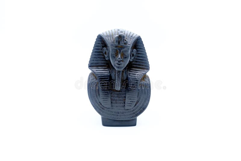 Bust in alabaster of the faraon Tutankhamon. royalty free stock images